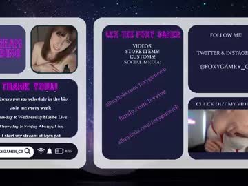 Sexy live cam screenshot of foxy_gamer's webcam / video chat room