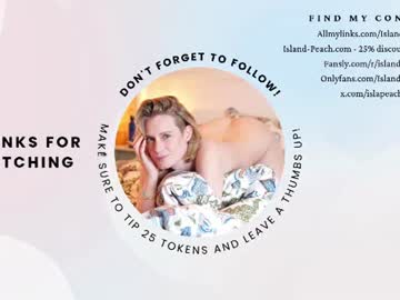 Sexy live cam screenshot of island_peach's webcam / video chat room